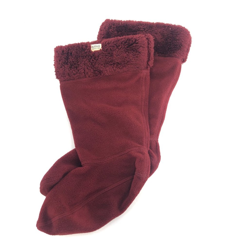 NWT Aigle "Sockywarm" Boot Sock in Mahogani